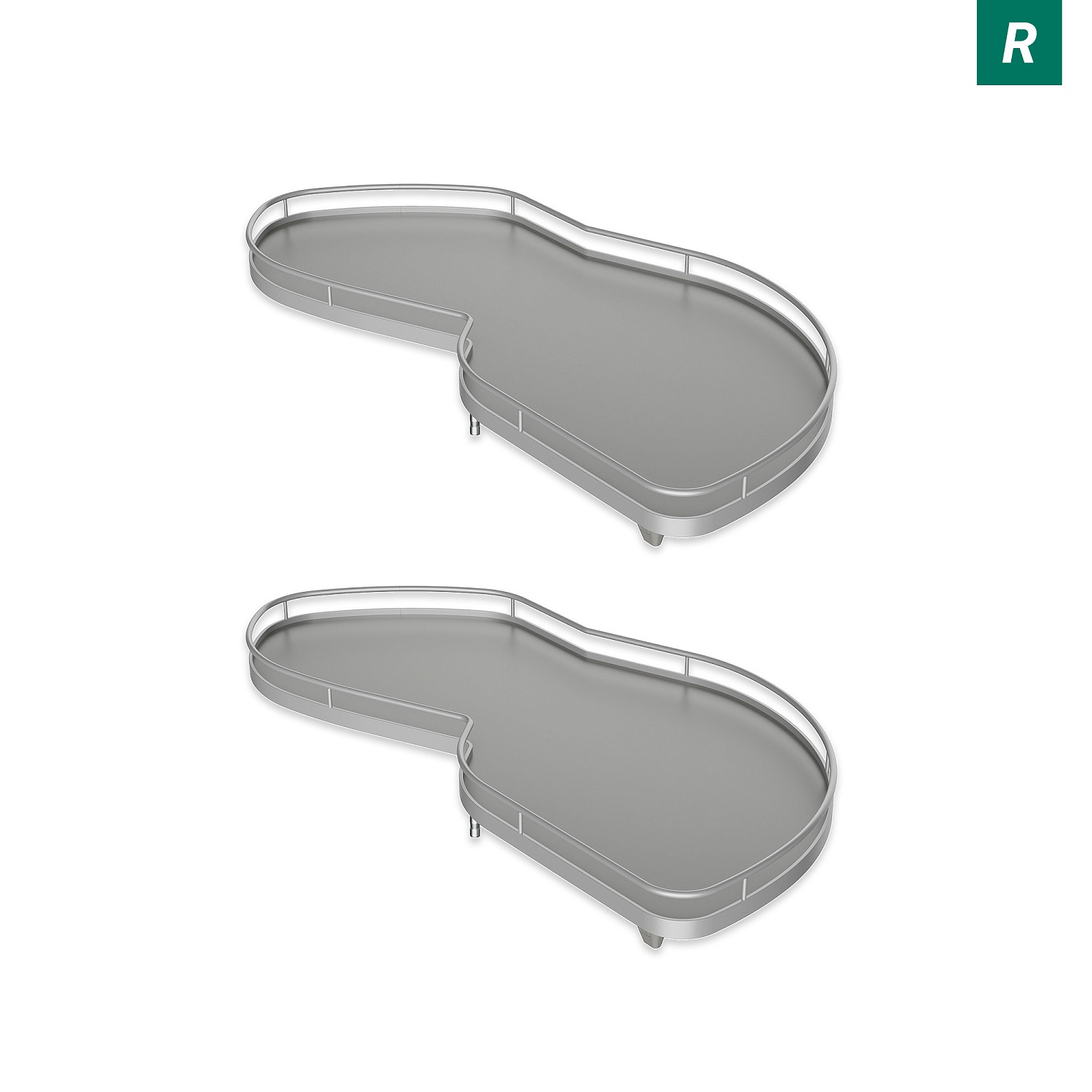 Комплект полок правый Леманс 600 мм Арена КЛАССИК (2 полки + рычаги) ТИТАН Kessebohmer | официальный магазин